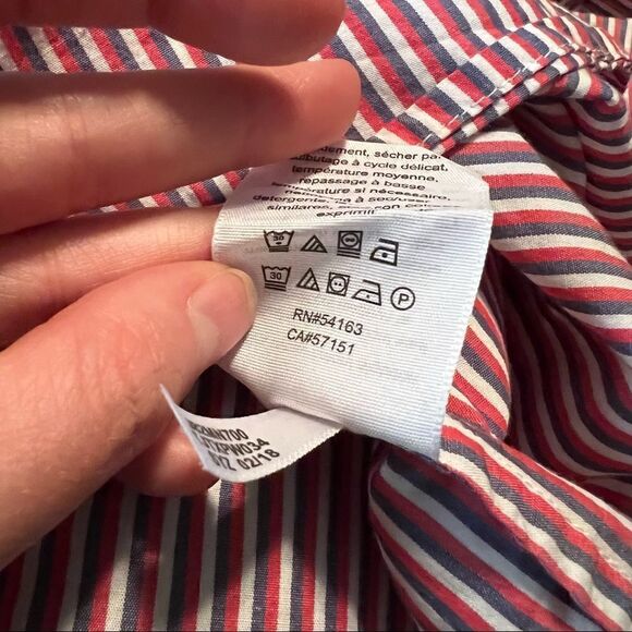 Tommy Hilfiger striped 1/4 button  top - Picture 7 of 12